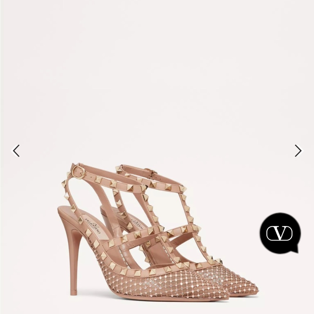 Valentino Tan Studded Heels size 39